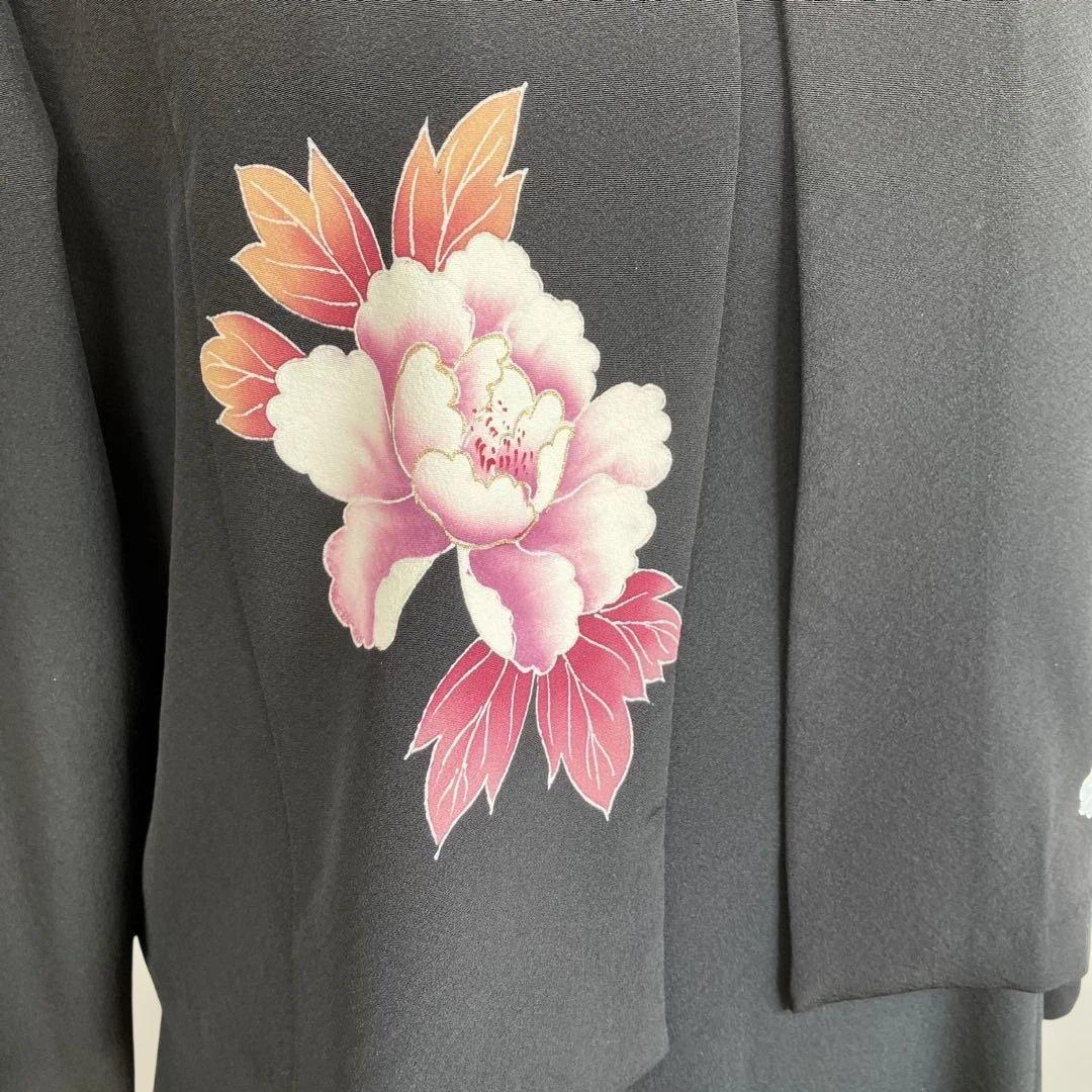 No.171 ノースリーブワンピースとボレロ13号L〜L L留袖着物リメイク