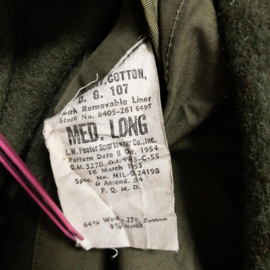 ☆US ARMY☆ 米軍 実物 50's M-54 オーバーコート C-3595