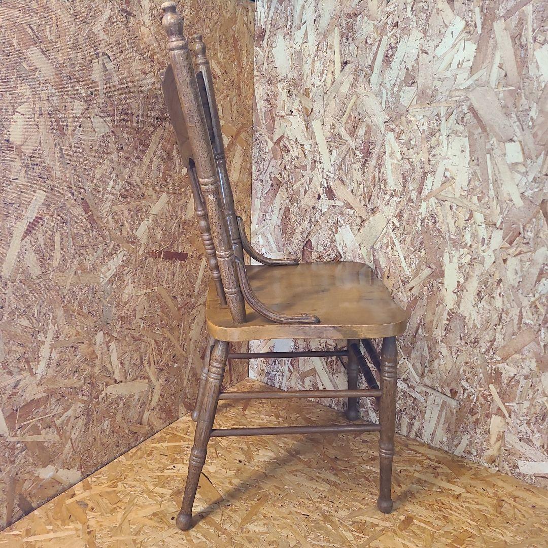 6 山善 椅子 アンティーク調 チェア　ウィンザーチェア