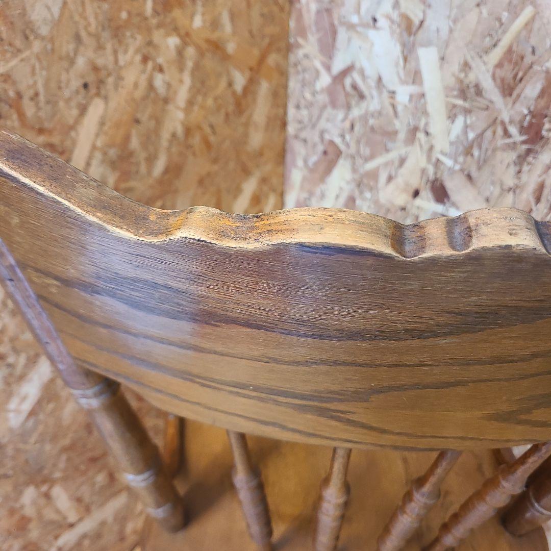 6 山善 椅子 アンティーク調 チェア　ウィンザーチェア