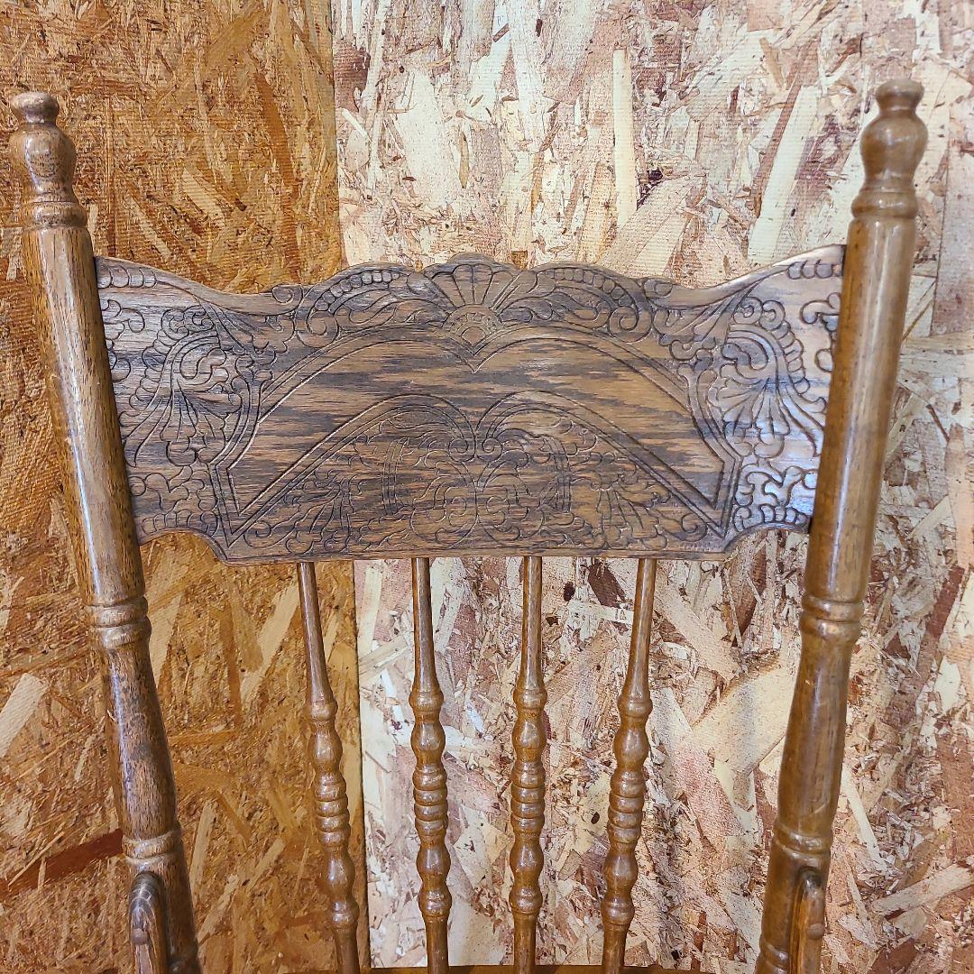 6 山善 椅子 アンティーク調 チェア　ウィンザーチェア