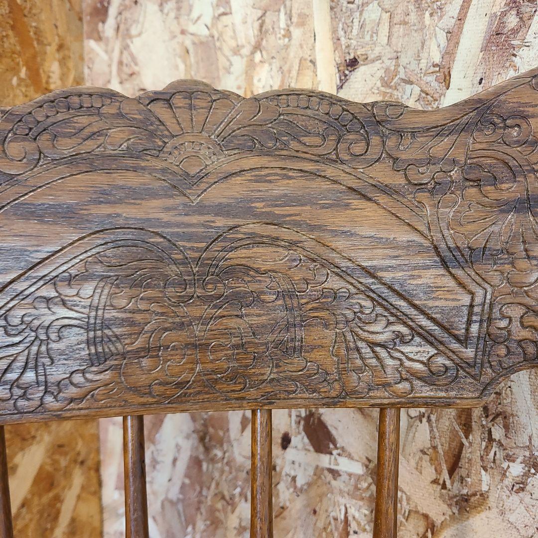 6 山善 椅子 アンティーク調 チェア　ウィンザーチェア