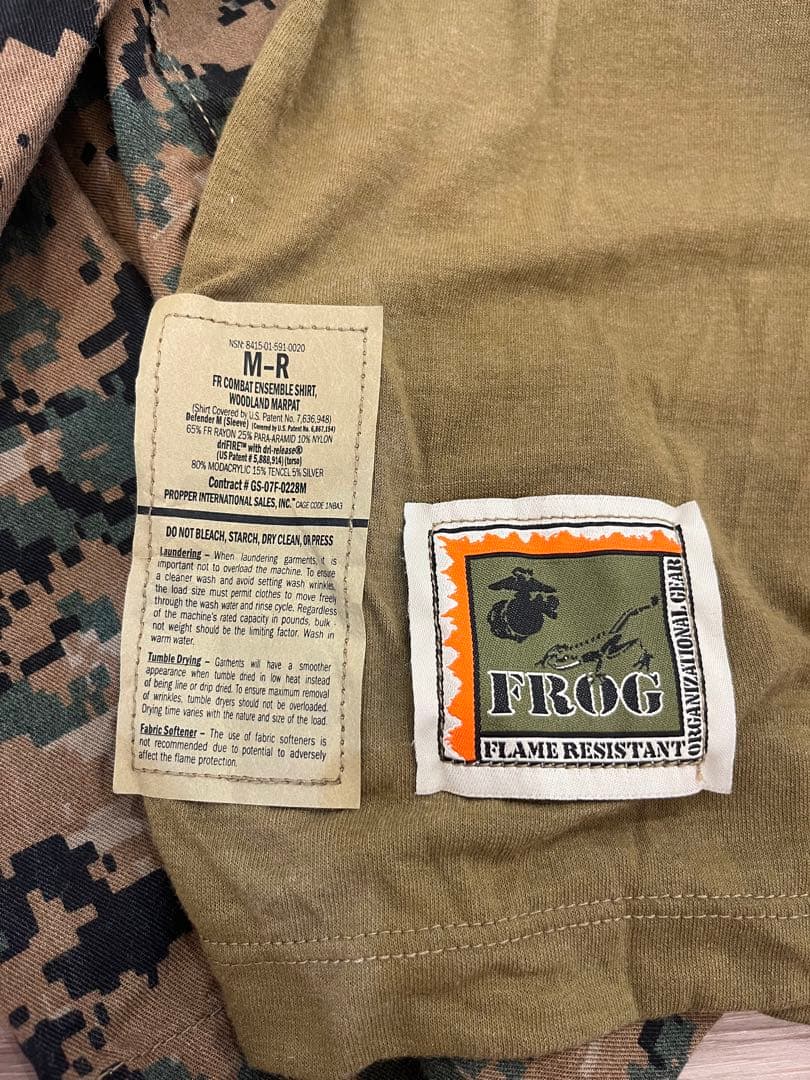 美品　米軍放出品　FROG マーパット　コンバットシャツ　USMC 海兵隊