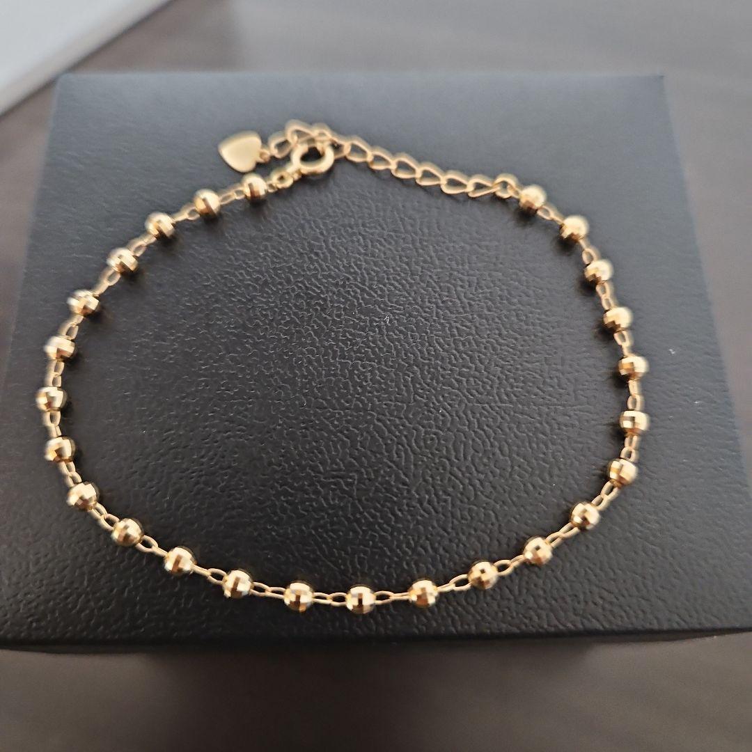 TSUTSUMI 18Kイエローゴールドブレスレット　ボールチェーンブレスレット
