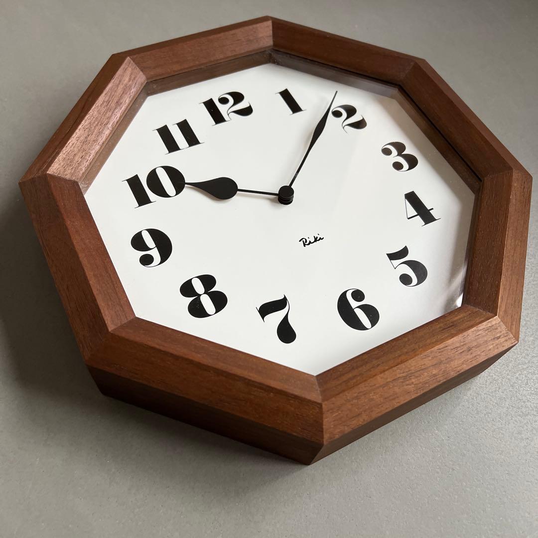Riki clock リキクロック レムノス　八角の時計　掛け時計　IDEE