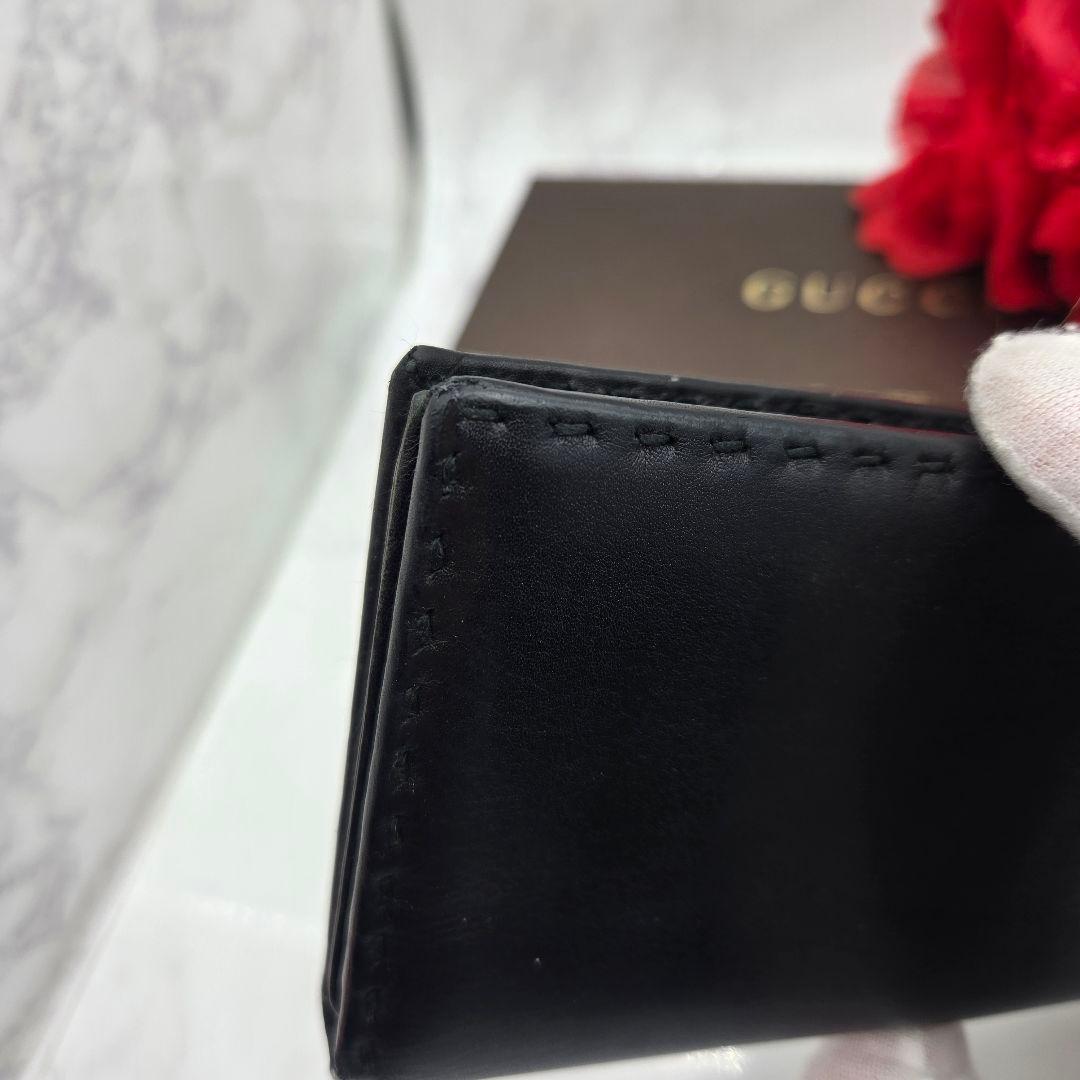【美品】 GUCCI グッチ 長財布 財布 レザー ブラック 黒 シンプル