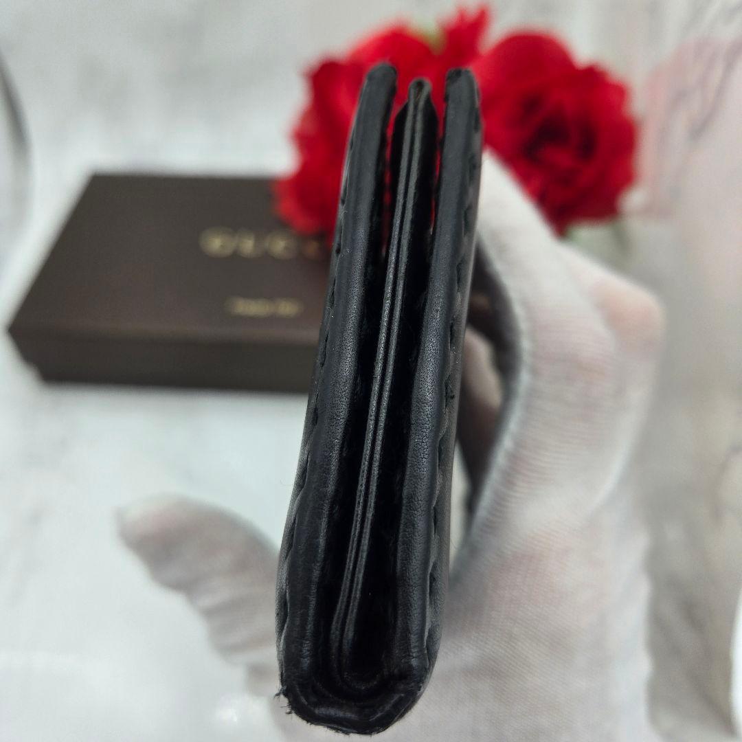 【美品】 GUCCI グッチ 長財布 財布 レザー ブラック 黒 シンプル