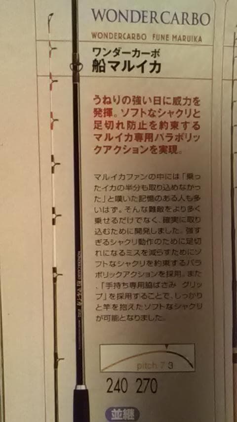リョービ　ワンダーカーボ　船マルイカ　２７０