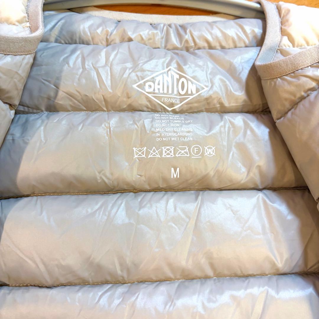 DANTON ダントン インナーダウンベスト ベージュ M 軽量 防寒 綺麗