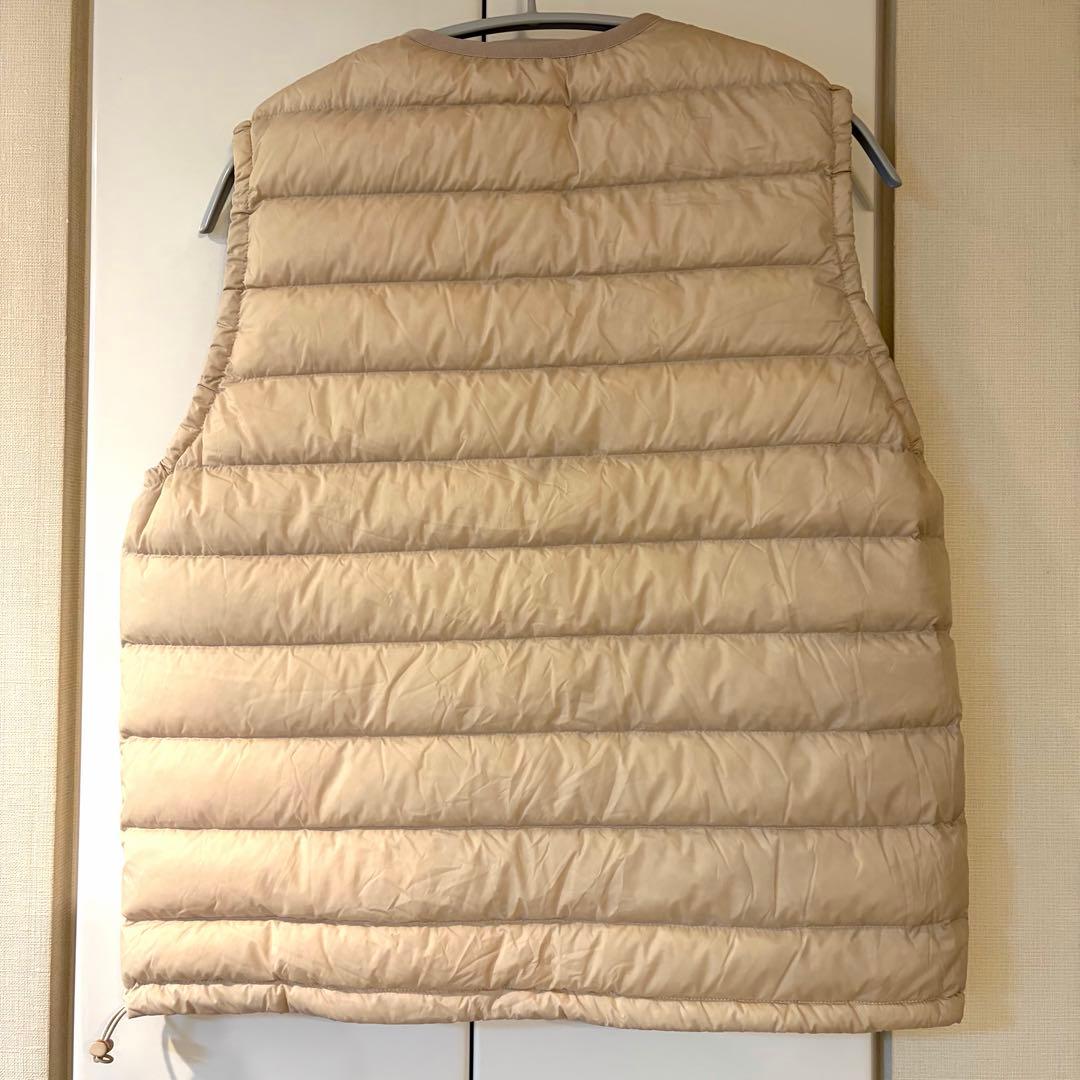 DANTON ダントン インナーダウンベスト ベージュ M 軽量 防寒 綺麗