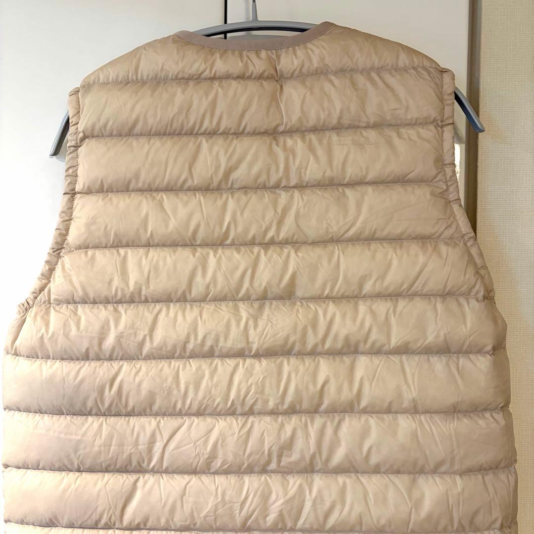 DANTON ダントン インナーダウンベスト ベージュ M 軽量 防寒 綺麗