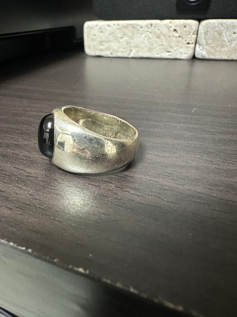 アクセサリー OX JEWELRY Silver Big Onyx Ring