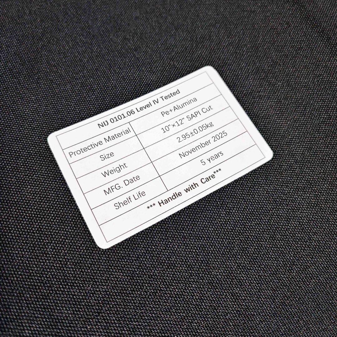 NIJ IV 防弾プレート レベル４ Mサイズ ２枚 セット 実物 新品未使用