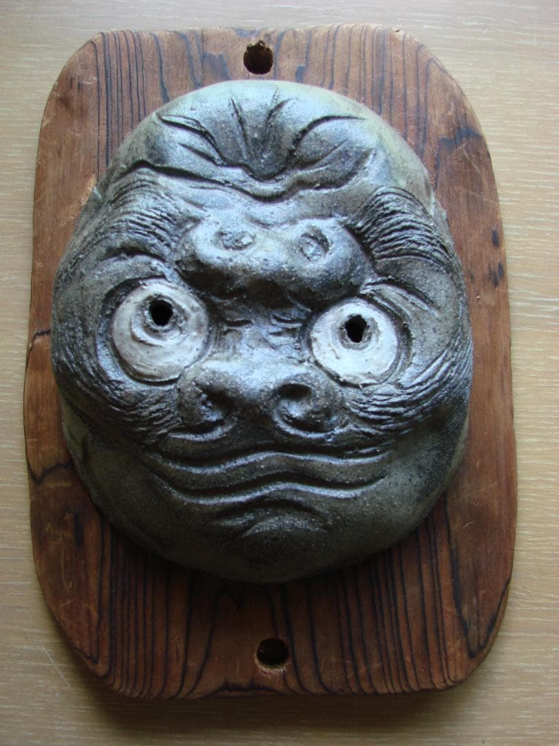 焼き物　お面　窯元で購入