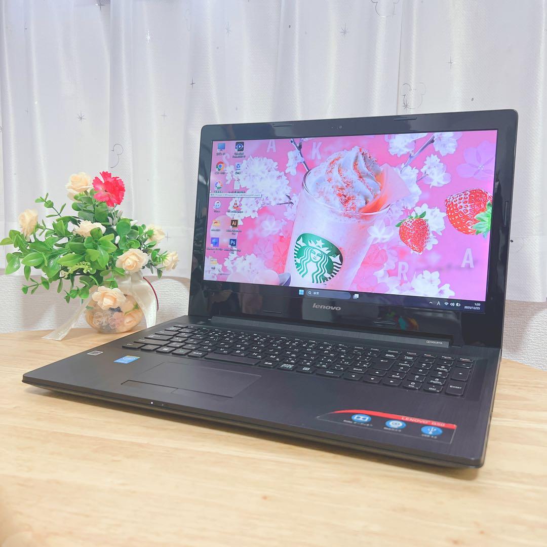 美品、激安、高速SSD、Win11、オフィス2021、イラレ、バッテリーok