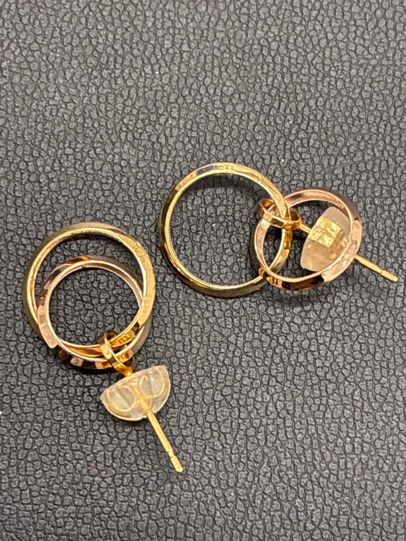 【K18・K10】18金 ・10金ピアス ゴールド 両耳用 約1g 刻印あり