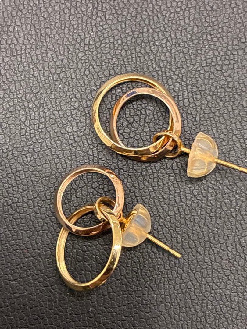 【K18・K10】18金 ・10金ピアス ゴールド 両耳用 約1g 刻印あり