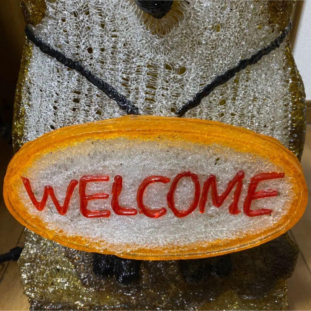 ふくろう　フクロウ　イルミネーション　置物　玄関前　53cm ガーデンライト