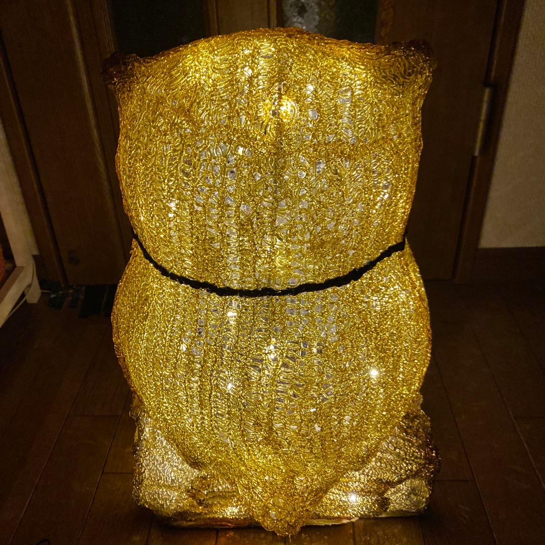 ふくろう　フクロウ　イルミネーション　置物　玄関前　53cm ガーデンライト