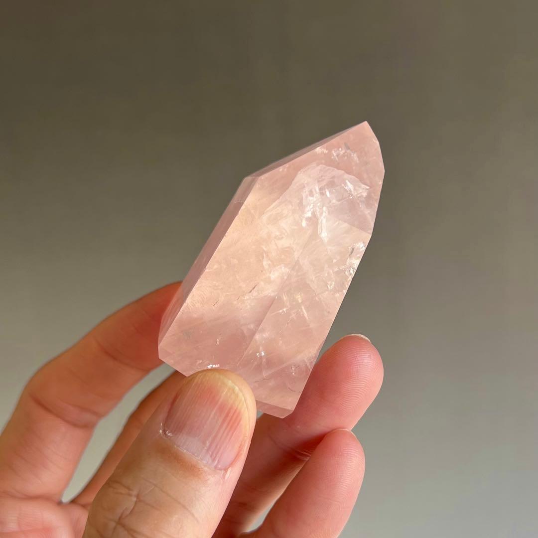 虹あり　ローズクォーツ　クリスタル　10