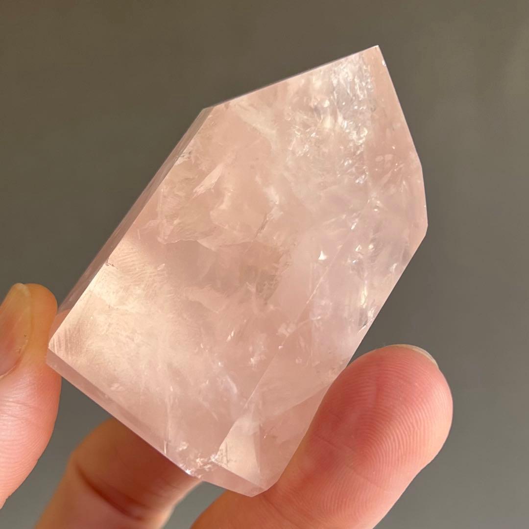 虹あり　ローズクォーツ　クリスタル　10