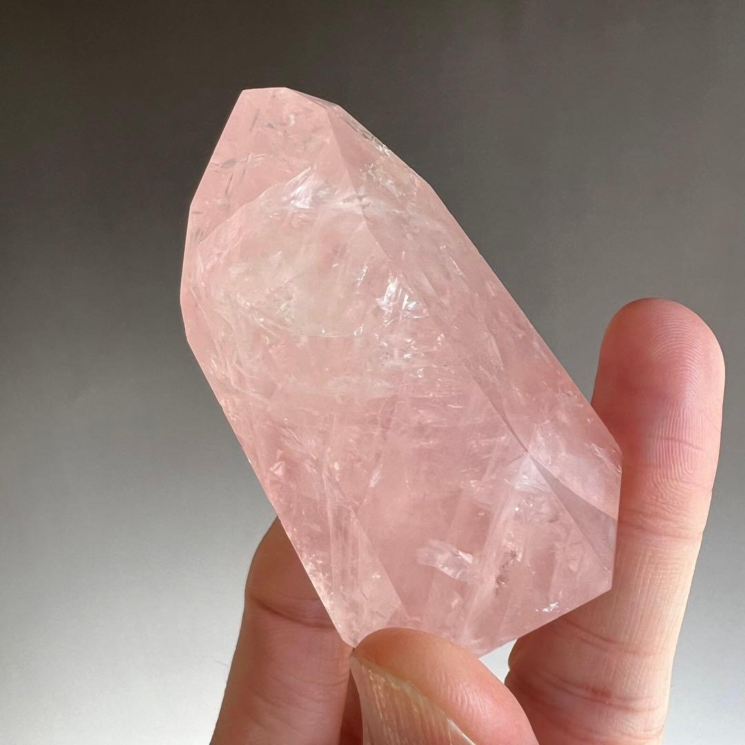 虹あり　ローズクォーツ　クリスタル　10