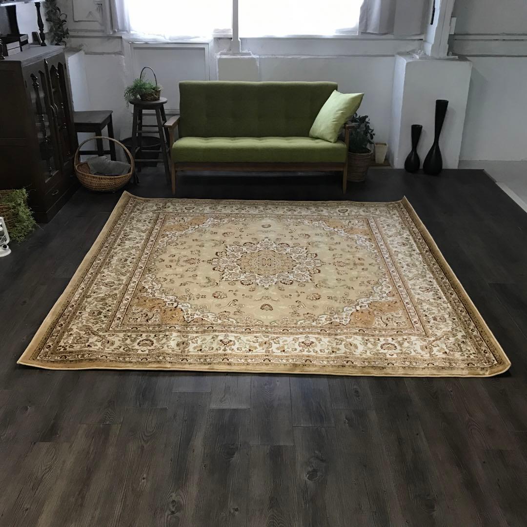 伝統的なペルシャデザイン ラグ ラグマット 197x201cm 絨毯 BE