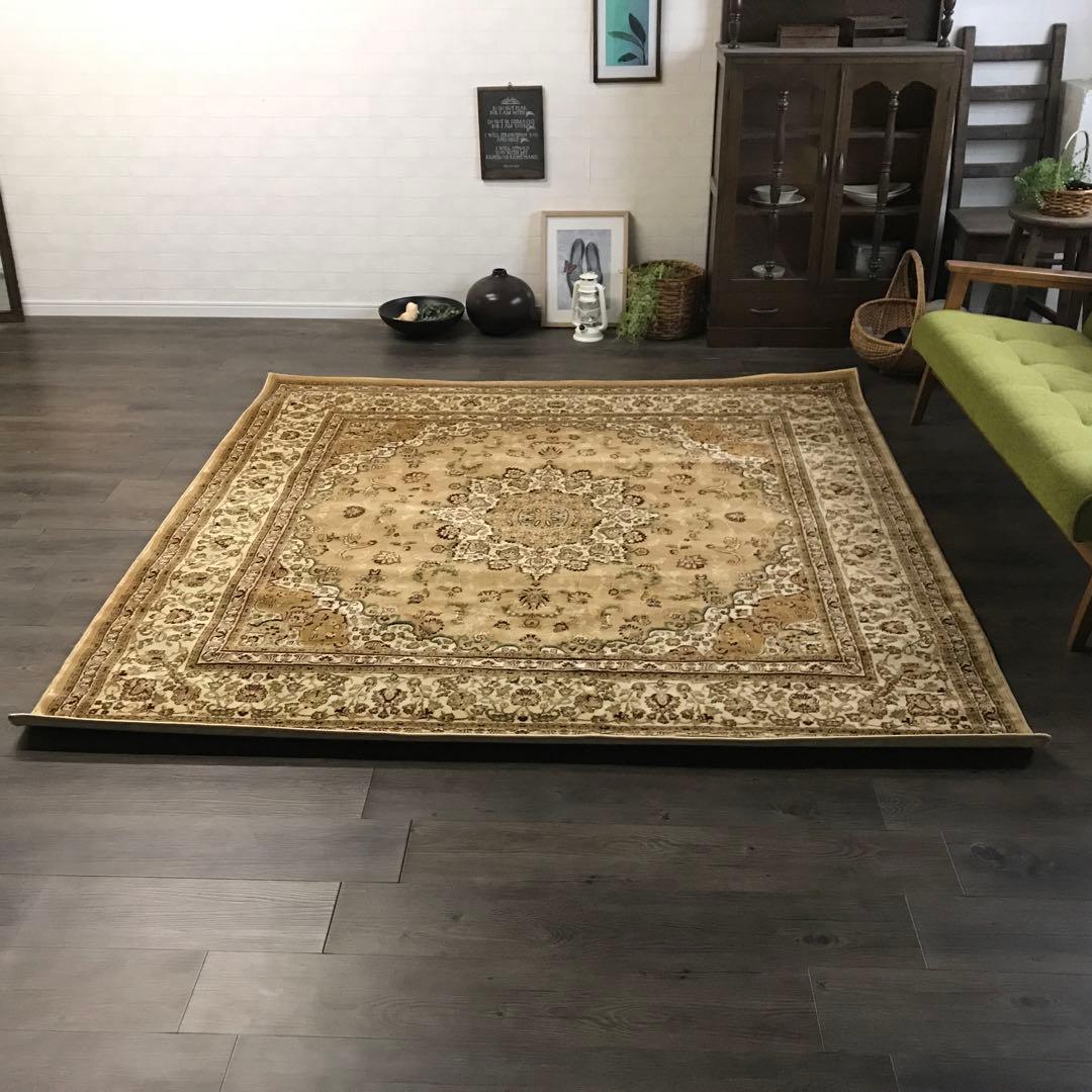 伝統的なペルシャデザイン ラグ ラグマット 197x201cm 絨毯 BE