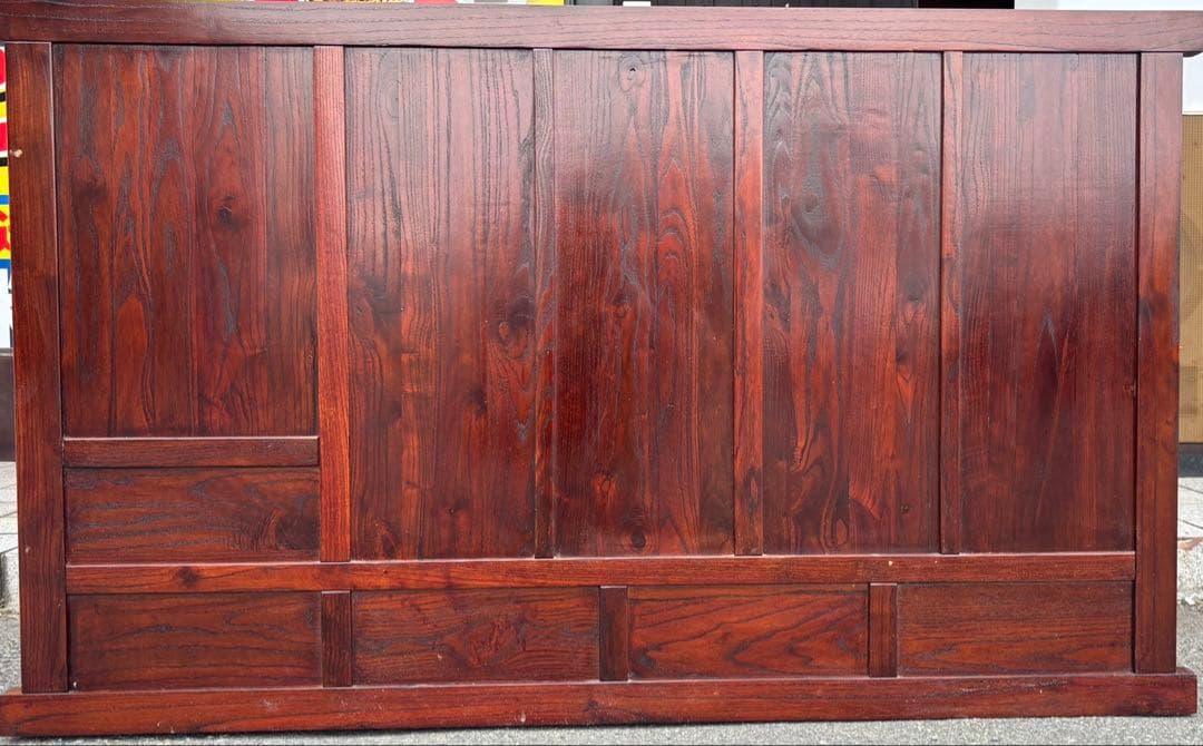 赤*こ様 木製　棚　和風　レトロ　アンティーク　キャビネット　茶棚　戸棚　民芸家