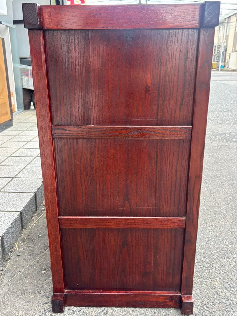 赤*こ様 木製　棚　和風　レトロ　アンティーク　キャビネット　茶棚　戸棚　民芸家