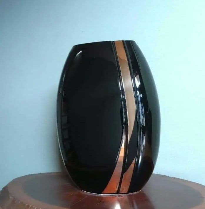 花瓶 藤森兼明 アールデコテイスト ブラック ポストモダン 黒 フラワーベース
