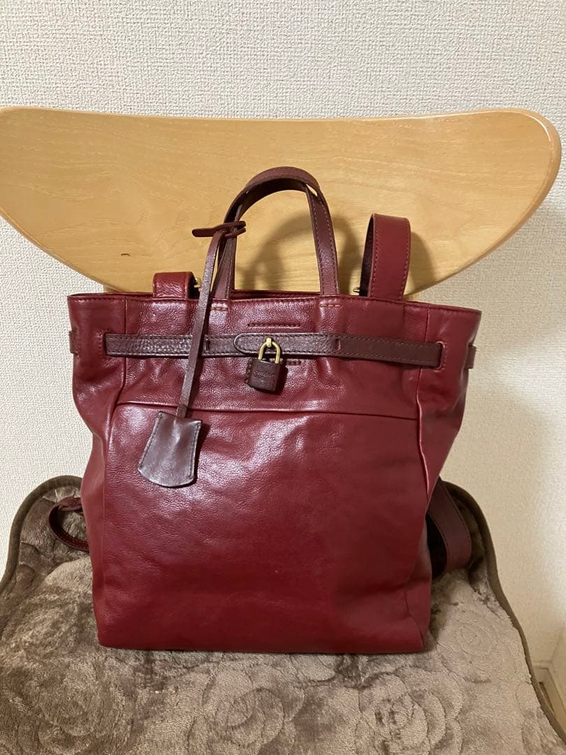 ゲンテン ヴィアッジョ リュック トートバッグ 2WAY レザー 南京錠