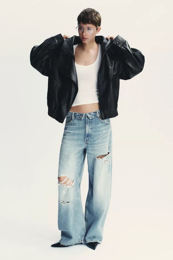 ザラ完売ZARA フェイクレザージャケット