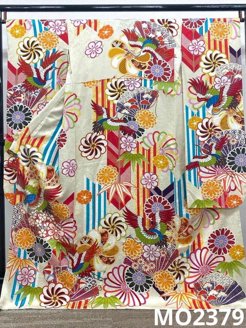 振袖 豪華 金彩 和モダン くすみカラー 身丈168cm パールトーン加工済