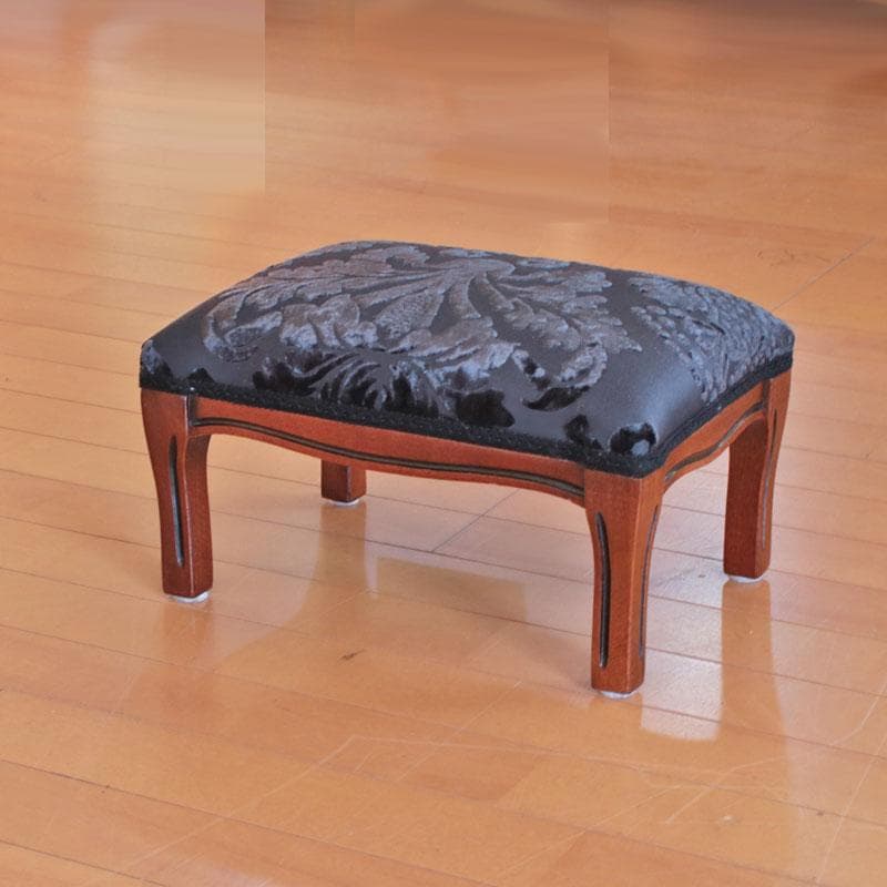 フットスツール ブラック レトロ 黒 ヴィンテージ風 222-1497-007
