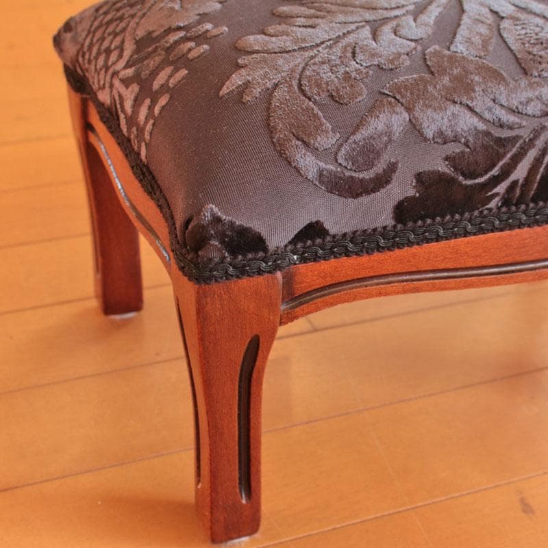 フットスツール ブラック レトロ 黒 ヴィンテージ風 222-1497-007