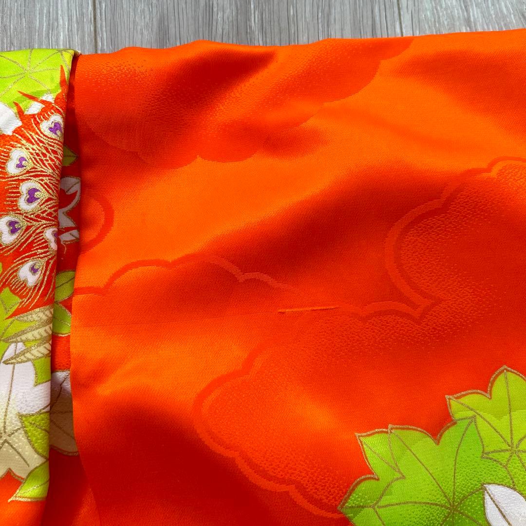 七五三レトロ/3歳7歳着物セット/被布エプロン髪飾り鹿の子ちんころ日本髪