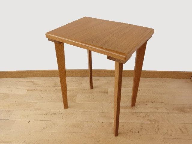 北海道手作り家具　ナラ材　 ミニテーブル 花台ミニデスク　高さ６０ｃｍ