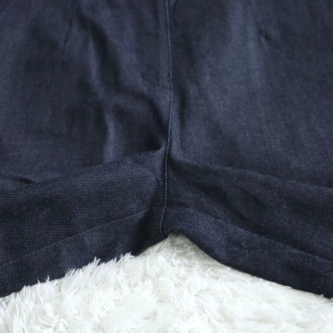 25SS★MEER. デニムオールインワン フラワーボタン インディゴ M