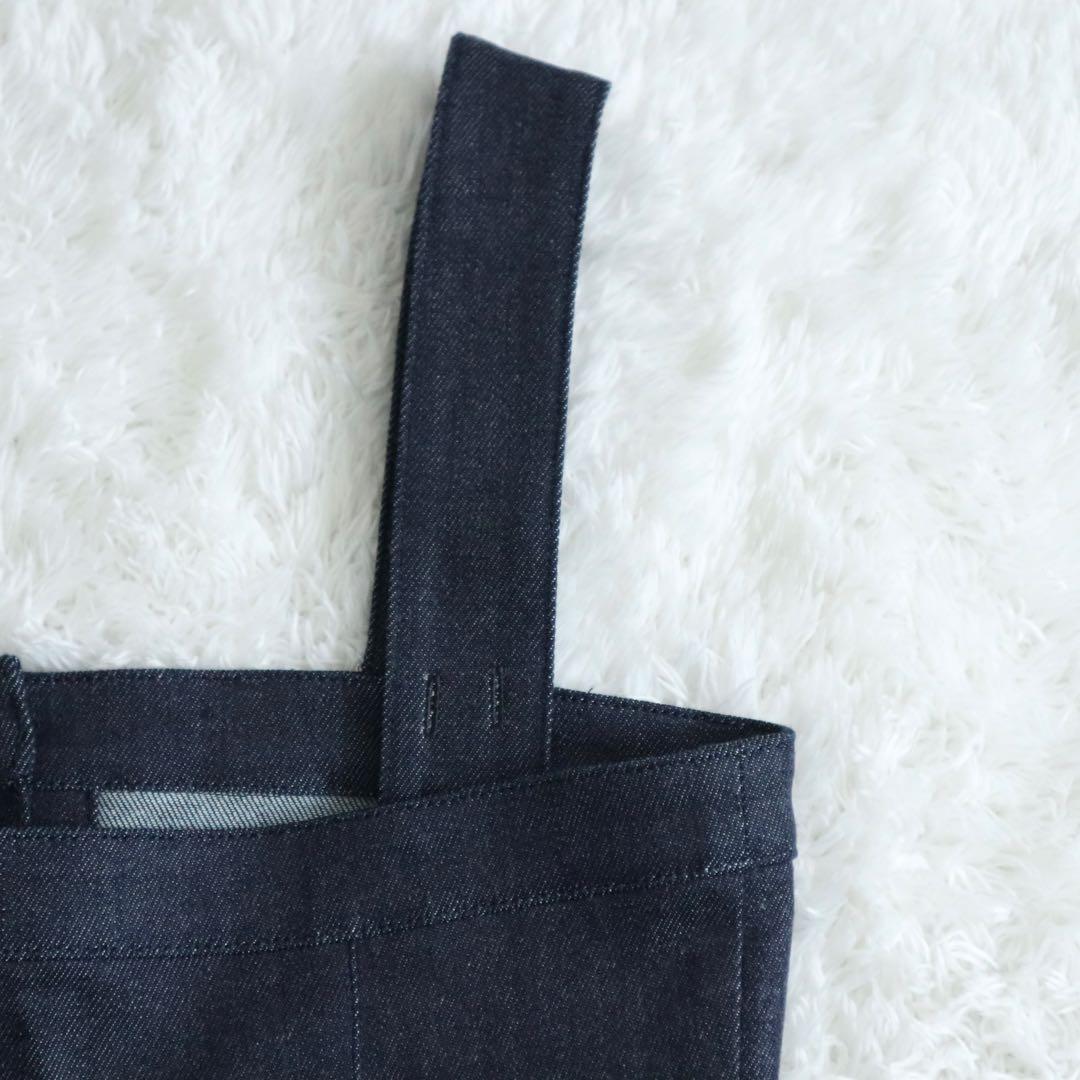 25SS★MEER. デニムオールインワン フラワーボタン インディゴ M