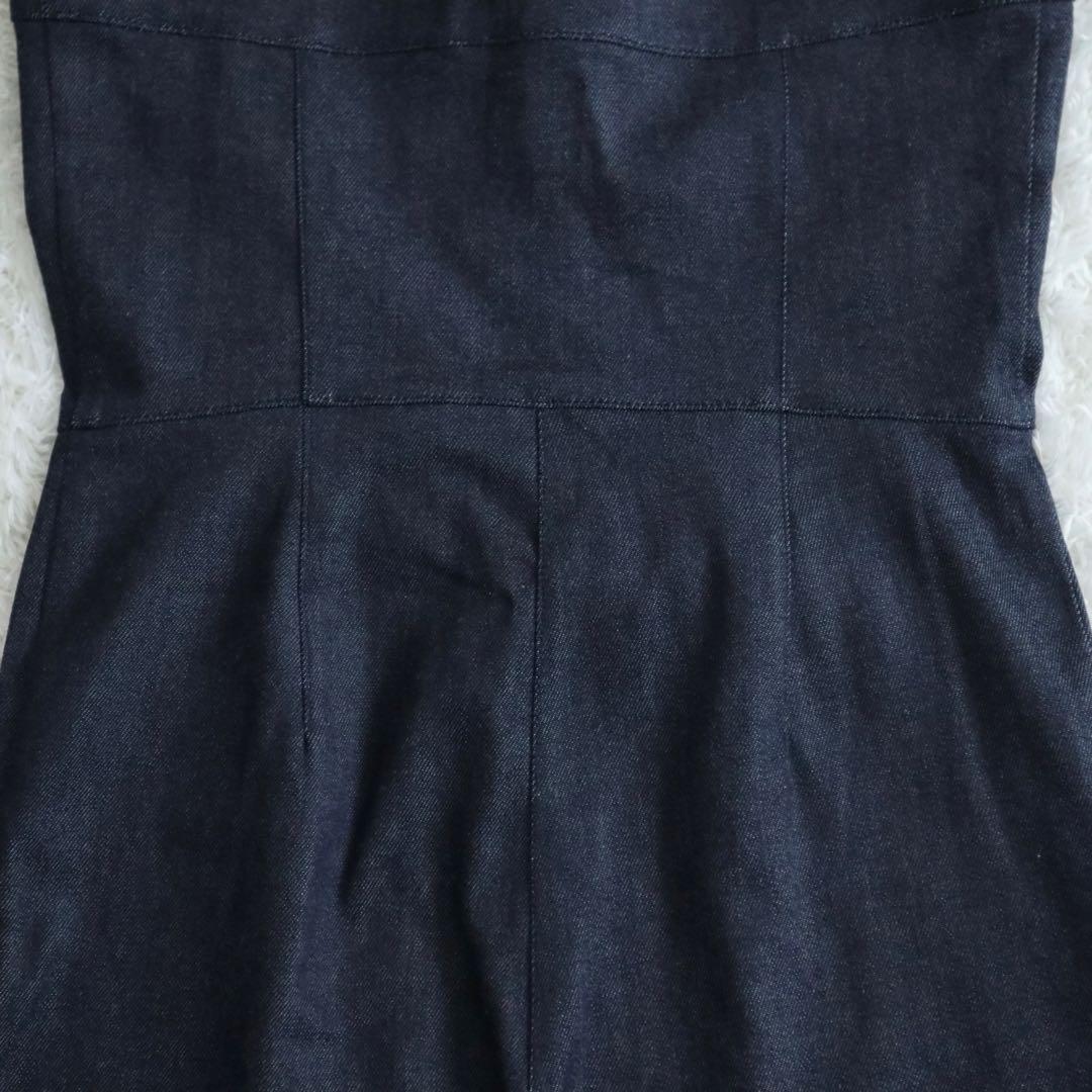 25SS★MEER. デニムオールインワン フラワーボタン インディゴ M