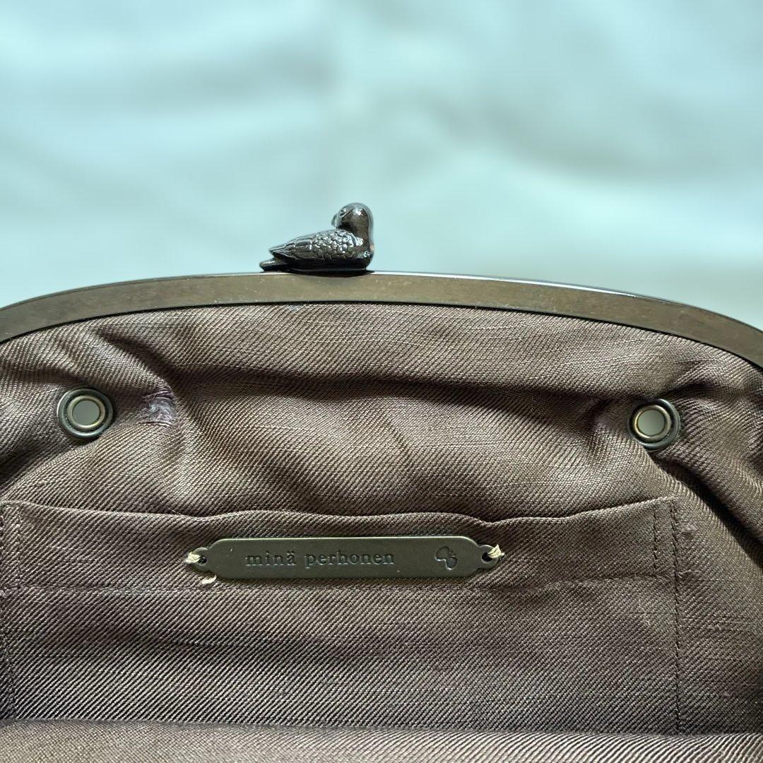 ミナペルホネン cuddle bag chorus 鳥さん口金　難あり