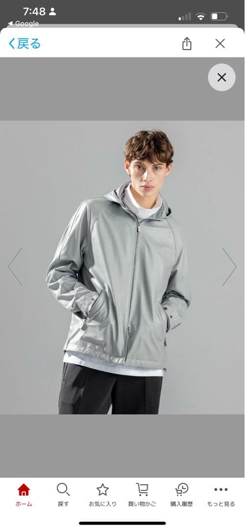 ✨美品JOSEPH HOMM フード付きレザージャケット グレーサイズ50羊革