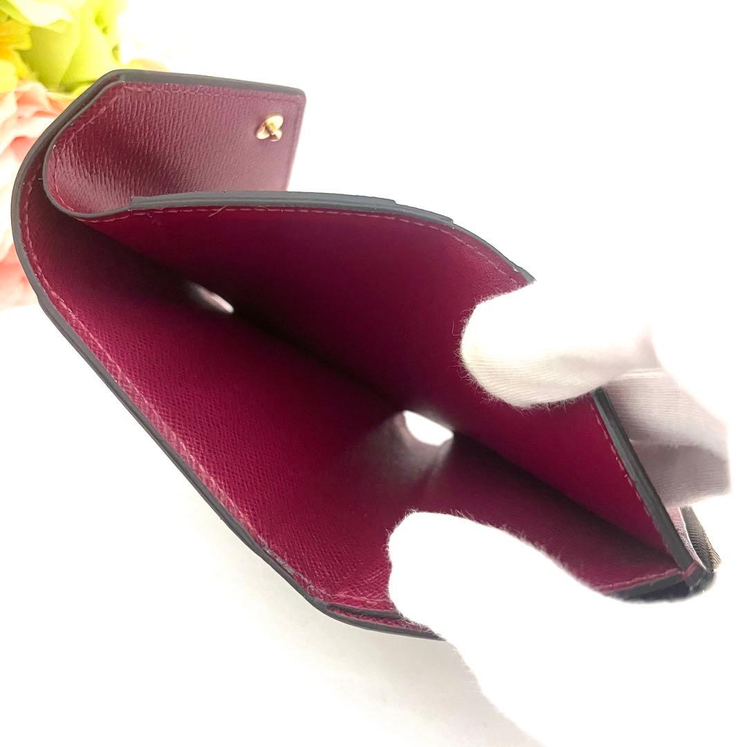 ポルトフォイユゾエ フューシャ ルイヴィトン モノグラム コンパクト財布