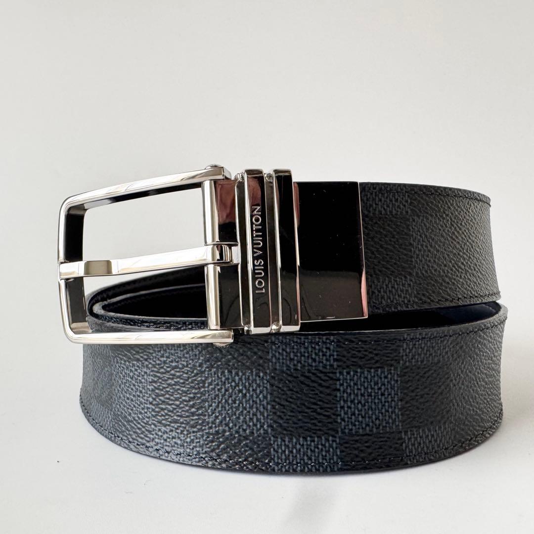 【美品】ルイヴィトン サンチュール ダミエグラフィット PVCレザー ブラック