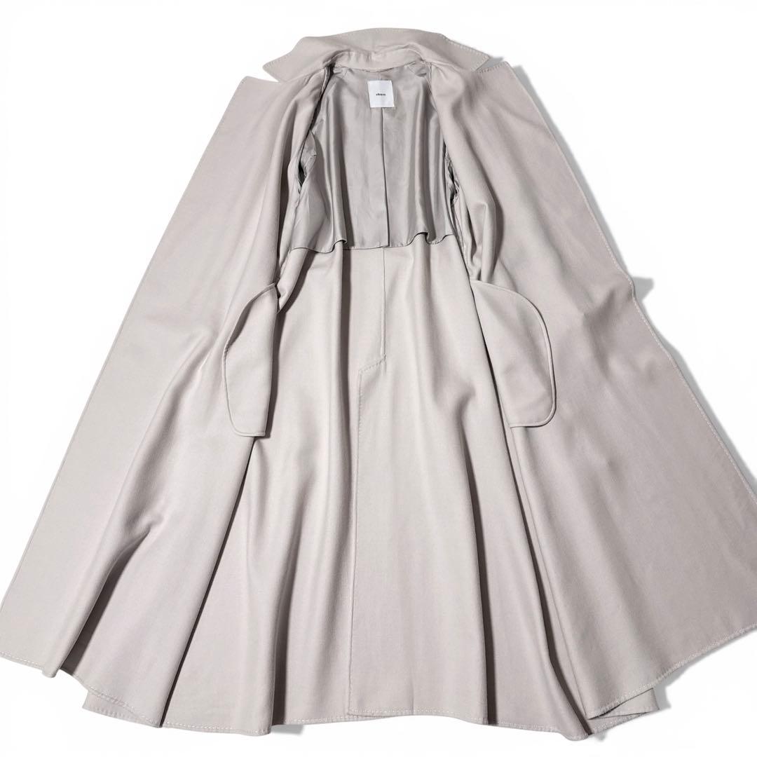 極美品✨️￥15万　22AW　エブール　ライトリバートレンチ コート　アイボリー