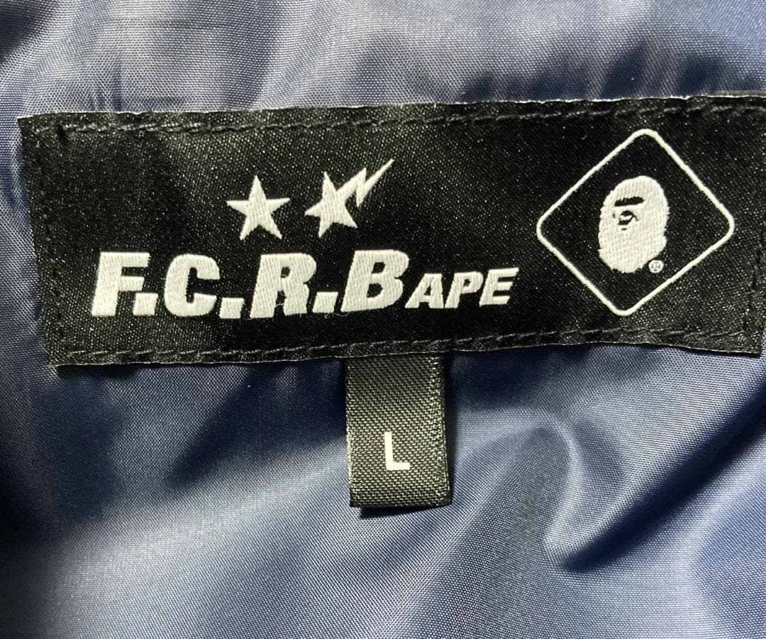 【超希少品】BAPE x FCRBコラボ COACH JACKET ネイビーL