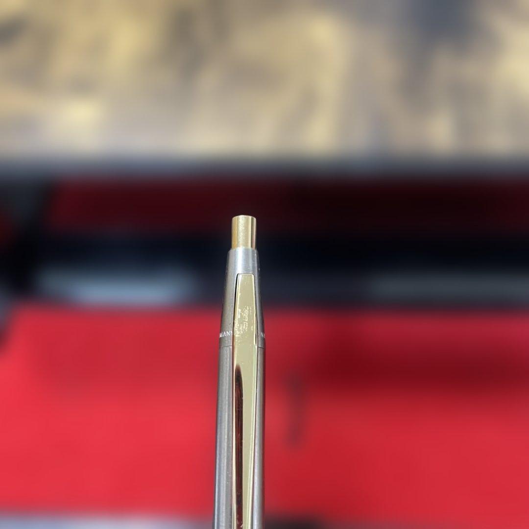 【現行リフィル可／アダプター付】モンブラン ノブレス 後期型 銀×金　ケース付