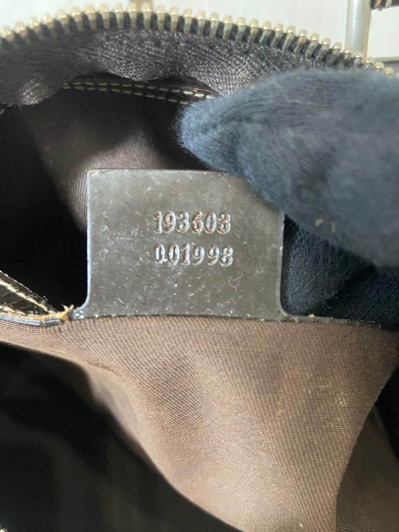 まあ　GUCCI ボストンバッグ　ハンドバッグ　GG PVC レザブラウン　ロゴ