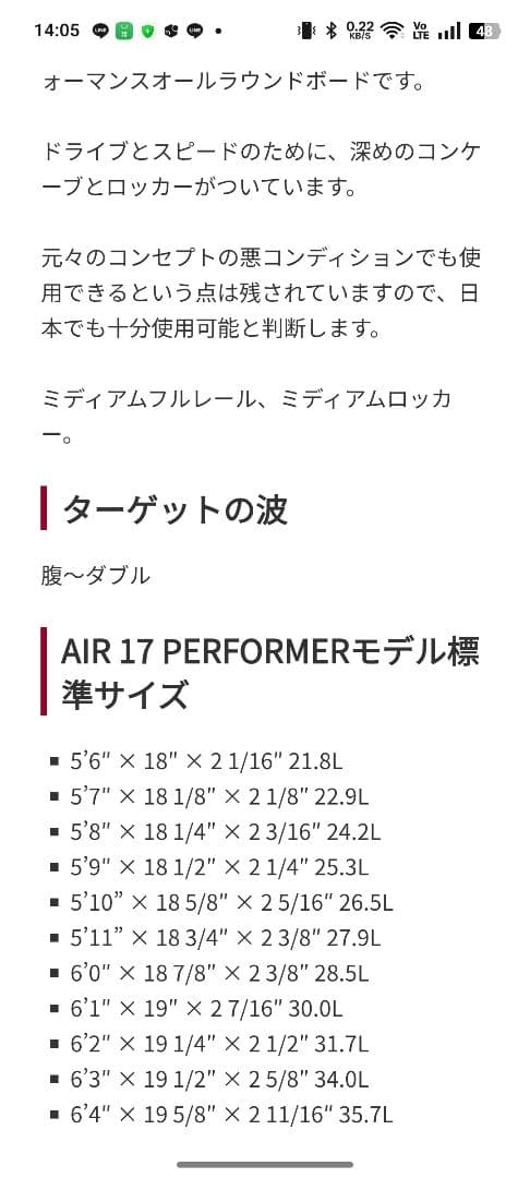 JS サーフボード　AIR17 PERFORMER 美品　【手渡し限定】